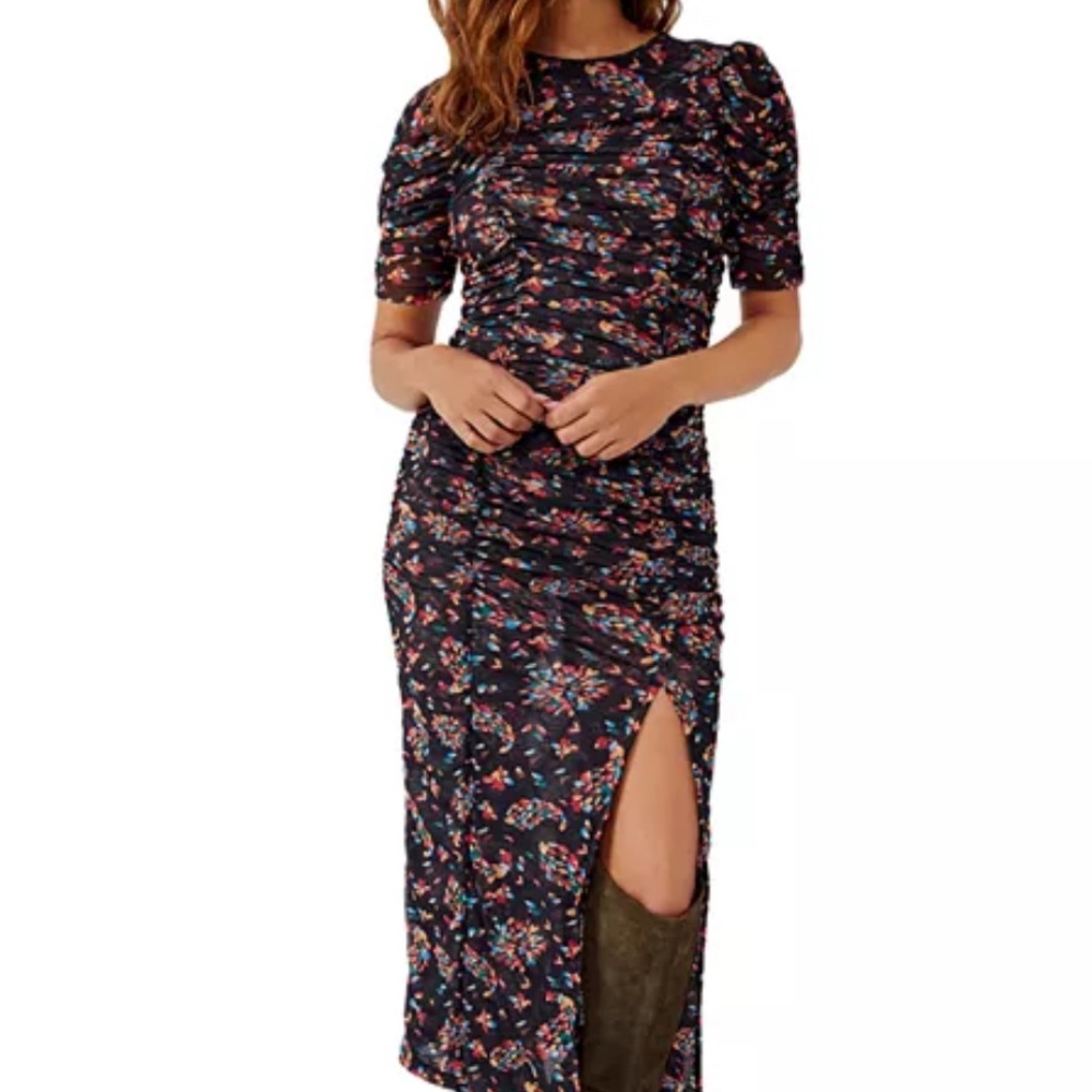 Free People Floral Print Midi Dress